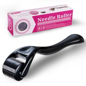 1,5mm Derma Roller Cheveux Barbe Visage Microneedling 540 Micro-aiguille en Titane,Derma-Roller Rouleau Pousse Barbe Beard Roller Pour Homme Femme Anti Rides Anti-âge Perte de Cheveux Cicatrices (Zebrlan, neuf)
