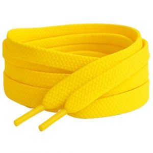 Pimp My Shoes Lacets plats color&eacute;s pour tennis, chaussures de skateboard, bottes, Converse, Nike, Puma 120 cm x 10 mm - multicolore - jaune, (Reis of London, neuf)