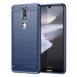 Sidande Coque pour Nokia 2.3 Coque Protection Anti-Choc en Fibre Carbone, Coque de Protection en Caoutchouc TPU pour Nokia 2.3 Bleu Marine (booceicd, neuf)