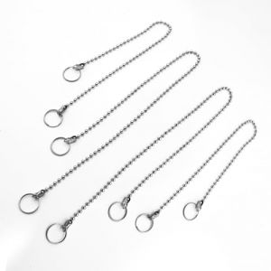 DOJA Barcelona | Chainette Bouchon Evier | Lot de 4 | 380mm et 270mm | Chaine &agrave; Billes | avec Anneaux | Chainette Metal | pour Bouchon Baignoire, Bouchon Evier Cuisine, Bouchon Lavabo Salle De Bain (DOJA Barcelona, neuf)