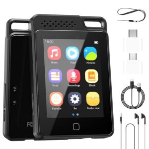 BOOTEEK Lecteur MP3 64 Go Intégré avec écran Tactile Complet de 2.4", Lecteur de Musique Bluetooth 5.0, HiFi MP3 avec Haut-Parleur/E-Book/Vidéo/Radio FM/Enregistreur, Carte TF Extensible à 128 Go (SIA MS Fantastic, neuf)
