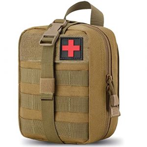 trousse de secours poche molle militaire pochette Sac tactique EDC pour la randonn&eacute;e en plein air, le camping, la survie et les voyages (Kaki) (TANSOLE OUTDOOR, neuf)