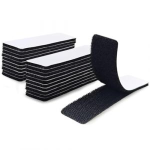 10 Pièces Scratch Autocollant Double Face, Bande Scratch Agrippantes Adhésives Extra Fort, Noir Puissant Double Face Réutilisable 3 x 10cm (huahuafengshenla2, neuf)