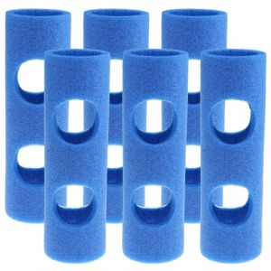 6 pièces de connecteurs de Frites Piscine, 6, 5 x 30 cm, connecteurs Frites en Mousse légère avec 2 Trous, Accessoires Pratiques pour l'entraînement à la Natation pour Enfants et Adultes. (thouandWei, neuf)
