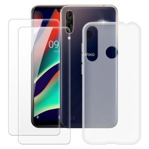MILEGAO Wiko View 3 Pro Coque + 2PCS Protecteur d'écran en Verre Trempé, Ultra Mince Bumper Antichoc Soft Silicone TPU Cover pour Wiko View 3 Pro (6.3”) (MILEGAO, neuf)