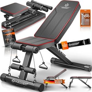 KESSER® Banc de musculation pliable multifonction avec dossier - Charge maximale : 500 kg - Appareil de fitness réglable pour développé couché - Entraînement complet du corps - Banc incliné pour (WMK Trading GmbH, neuf)