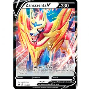 Friki Monkey Carte Pok&eacute;mon g&eacute;ante Zamazenta V 139/202 Version anglaise (Friki Monkey, neuf)