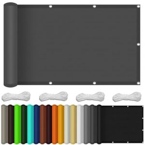 Brise Vue pour Balcon 40 x 120 cm Protection UV, Imperm&eacute;able Ecran de Balcon Brise-Vue Auvent Au Vent, R&eacute;sistance &agrave; La D&eacute;chirure pour Balcon et Cl&ocirc;ture Porches, Gris Fonc&eacute; (LvLiangLiMeiDianZiShangWuYouXianGongSi, neuf)