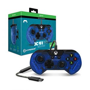 X91 Ice Wired Controller for Xbox One/Windows 10 PC (Pacific Blue) - Hyperkin - Officially Licensed by Xbox (Worldwide Distribution GmbH, neuf)
