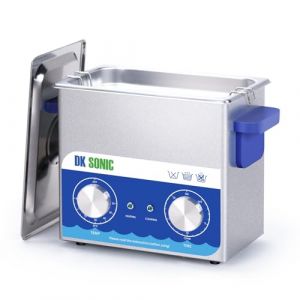 DK SONIC Nettoyeur &agrave; Ultrasons, Nettoyeur De Bijoux &agrave; Ultrasons 120W 3L Avec Chauffage Et Minuterie M&eacute;canique Pour Le Nettoyage Des Bijoux, Des Verres, Des Pi&egrave;ces De Monnaie (Panier Inclus) (DK SONIC, neuf)