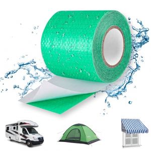 Lechin Ruban Adhésif/ 5,7cm x 10m Scotch etanche eau/Ruban Adhésif Etanche/Ruban etancheite pour Réparer Bache de Camion ou de Serre/Toile de Tente ou Tonnelle/PE/Vert (Lechin, neuf)
