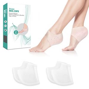 Dyroe Protège Talon Silicone 2 Paire, Protege Talon en Gel, Manches de Talon en Silicone, Tasses de Talon,Pour Fasciite Plantaire, Tendinite, Douleur Talon, Hommes et Femme (pasituo, neuf)