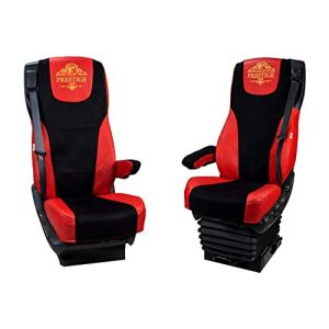 PRESTIGE LINE Housse de Siège de Camion Rouge pour DAF 106 XF, XG, XG+ à Partir de 2013 - Siège Passager Accessoires de Camion Non Rembourrés (SABA SP. Z O.O., neuf)