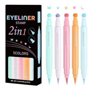 Stylo Eye-liner Beauté – Tampon Eye-liner Facile À Utiliser | Outil De Maquillage Au Pochoir Pour Les Yeux Fiable Avec Étoile | Tampon Pour Les Yeux Imperméable Pour Débutants | Tampon Eye-liner Ailé (shainm, neuf)