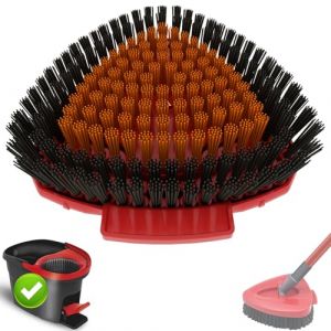 Spin Balai serpill&egrave;re de rechange pour balai et brosse de sol, brosse de nettoyage triangulaire, poils durs pour salle de bain, cuisine, piscine, garage, terrasse (Bublador, neuf)
