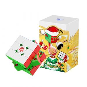 GAN 356 ME Christmas Edition Cube De Vitesse 3x3 Magn&eacute;tique, Cube Magique GES Pro+ 48 Aimants Version Am&eacute;lior&eacute;e, Speed Cube Magn&eacute;tique Finition Givr&eacute;e Casse T&ecirc;te Adulte Enfant (GAN Cube FR, neuf)