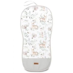 SENSILLO Coussin Universel pour Poussette &ndash; Housse Gaufr&eacute;e pour Landau &ndash; Insert Universel pour Landau avec Repose&ndash;Pieds Imperm&eacute;able &ndash; Tissu Coton R&eacute;versible &ndash; 80x40cm &ndash; Menthe cerf (IKS 2 Group, neuf)