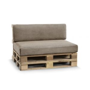 Gutekissen, Coussin de Palette, Coussin de canap&eacute; de Jardin, Coussin d'assise, Dossier, Beaucoup de Couleurs et de Tailles PFLA (Set (Coussin d'assise 120x80 +Dossier 120x40), Marron Clair) (FavreShop, neuf)