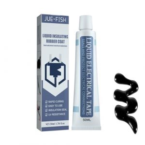 IJHYGD Caoutchouc Liquide,Ruban &eacute;Lectrique Liquide Noir, Adh&eacute;Sif Ignifuge Hautes Temp&eacute;Ratures Herm&eacute;tique, &Eacute;tanche, Flexible,Convient pour une Utilisation Int&eacute;Rieure et Ext&eacute;Rieure(50ml) (MELTRANS, neuf)