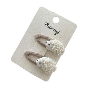 Adorable pince &agrave; cheveux motif h&eacute;risson avec attaches &eacute;lastiques en tissu pour enfants style quotidien bande dessin&eacute;e h&eacute;risson bande (WangWeN, neuf)