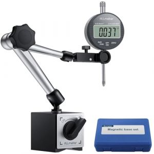 ALLmeter Comparateur Numérique 0-25.4mm avec Base magnétique traction max 80kg/ 176 lbs Support flexible Pour réglage de la scie à table, Imprimante 3D (ALLmeter FR, neuf)