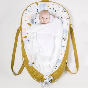 Babiesoul Réducteur de lit bébé-Nid d'ange-Cocoon-Cododo-Cale-100% coton-80cmx50cm-Nourrisson (FORYOU-SHOP, neuf)