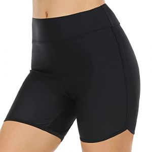 pvucpot Bas De Maillot De Bain Femme Noir Short de Bain Shorty Sport Shorts de Plage Bas de Maillot Taille Haute Couleur Unie Bas de Maillots Ventre Plat &Eacute;t&eacute; Short Bikini de Plage (goodups, neuf)