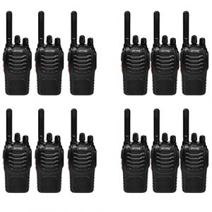 Pofung PT88E Talkie Walkie Professionnel, PMR446 VOX Rechargeable Longue Port&eacute;e Talkie Walkie pour Le Travail en &eacute;quipe (12 pi&egrave;ces avec Chargeur, Oreillette) (Hesenate Radio EU, neuf)