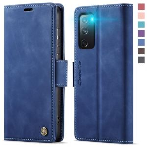 XYGLOW Coque pour Samsung Galaxy S20 FE Etui Housse【RFID Blocage】Premium en Cuir PU Pochette de Portefeuille Fermeture Magnetique Flip Case Rabat Clapet pour Samsung S20 FE 4G/5G Étui 6,5 Pouces,Bleu (XYGLOW-EU, neuf)