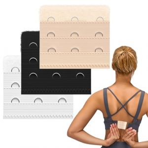ZPW Rallonges de Soutien-Gorge Extensibles pour Soutien-Gorge, Extension élastique Confortable pour Soutien-Gorge avec 3 Crochets / 2 Crochets (3 Pièces, Extensions de Soutien-Gorge M, 3 Crochets) (NAHEYA, neuf)