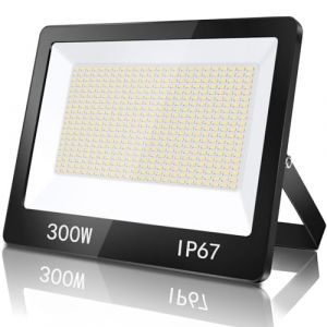 TASINUO Projecteur LED Exterieur 300W, IP67 Imperméable Spot LED Extérieur Avec Transformateur, 30000LM 7000K Blanc Froid Eclairage de Sécurité Pour Terrasse, Jardin, Garage, Usine, Stade (JUPAIEU, neuf)