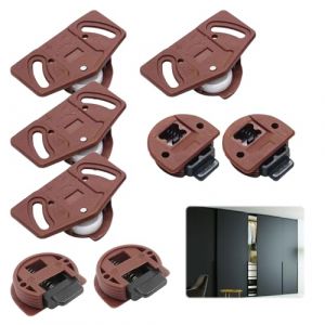 Roulettes pour Portes Coulissantes Et Guides De Porte Coulissante, 8 pi&egrave;ces Roulettes pour Po rtes Co ulissantes, Roul ettes pour P orte Coulis sante, pour Armoire, Remplacement Po rte Rouleau. (AMAAL ABD LIMITED, neuf)