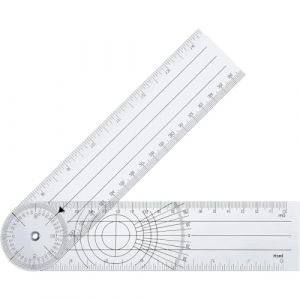 OIGWBPH rapporteur, goniomètre PVC physiothérapie, 360° angle measure, transparent rotation 360° physiothérapie, protractor 14 pouces, suitable for engineers, teachers, students, goniometre (CAMPBELL INTERNATIONAL TRADE LIMITED, neuf)