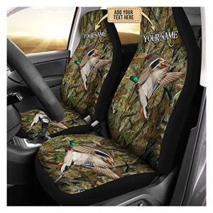 456 2Pcs Housses De Si&egrave;ge De Voiture Funny Animal Canard Chasse Camo 3D Couverture De Si&egrave;ge De Voiture Universel Housse De Sieges Auto pour Femme Homme Cadeau (PSIDFU, neuf)