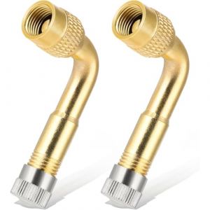 2 Pi&egrave;ces Extensions de Valve 90 degr&eacute;s, Adaptateur de Valve en Cuivre, Adaptateur Valve Pneu Raccord Prolongateur Coudee, pour Voiture, Moto, V&eacute;lo, Scooter (CELTIC MANUFACTURING, neuf)