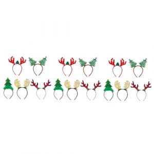 Beaupretty 15 Pièces cerceau de cheveux de noël cerceau de cheveux en peluche déguisements enfants hair charms hair toppers accessoires pour cheveux cerceau de cheveux en bois de cerf Bandeau (lorianca, neuf)