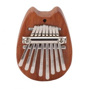 Piano à Doigts en Bois Kalimba avec 8 Touches, Piano à Pouce Portable avec Corde Suspendue (Tête de chat XA67) (lvsepaopao, neuf)