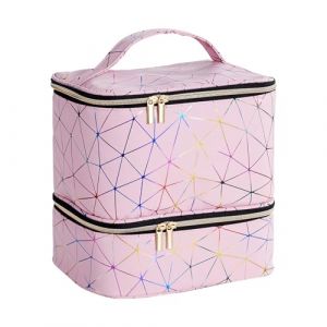 Sac De Organisateur De Vernis &Agrave; Ongles, Contient 30 Bouteilles Boite De Rangement Vernis A Ongle & Lampe &Agrave; Ongles, Sac De Rangement avec Poign&eacute;es pour Fournitures D'ongle &Agrave; Double Couche (Genikeer, neuf)