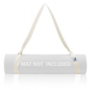 Slim Panda Sangles de tapis de yoga pour le transport, sangle de tapis de yoga r&eacute;glable (tapis de yoga non inclus) (blanc laiteux) (Slim Panda Sports, neuf)