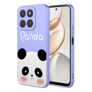 ILING Coque pour Honor 400 Smart/Honor X7d, Tr&egrave;s Mince &Eacute;l&eacute;gante Fleurs Vignes ou Panda Mignons Design Housse, Souple Silicone Liquide TPU Bumper Antichoc Mat Femme &Eacute;tui (Mauve A02) (Wanten, neuf)