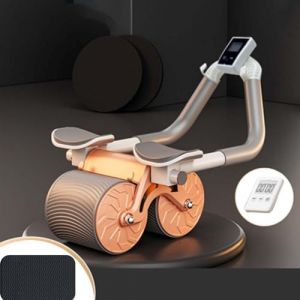 Ab Roller Wheel, Roulette Abdominaux, Rouleau Abdominal à Rebond Automatique, AB Roller pour Abdominaux, Roue D'Exercice Ab Roller avec Minuterie, Roue Abdominale avec Tapis d'entraînement (ZonQ, neuf)
