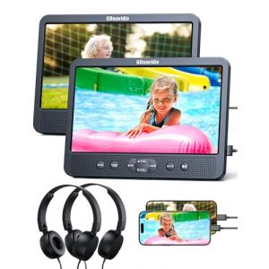 GOnavidio 10.5 Lecteurs DVD Voiture 2 ecrans intependent, HDMI Input Ecran d'appui tête,ecran Voiture Enfant Enfant en Voyage Support AV in/Out (GOnavidio, neuf)