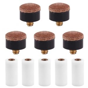 GVSS 5 Pi&egrave;ces Embout Queue de Billard 12mm, Tete Queue de Billard,Kit Reparation Queue de Billard,Embout Queue de Billard a Visser,Accessoires de Billard B&acirc;ton,Proc&eacute;d&eacute;s &agrave; Visser Embouts pour Billard (YinLuHeng, neuf)