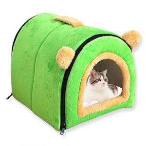 Niche d'int&eacute;rieur pour chat et chien de grande taille, lavable, amovible, apaisant, anti-anxi&eacute;t&eacute;, avec coussin doux, lit igloo pour animal domestique (C, 70 x 55 x 55 cm, XXL) (ping bu, neuf)