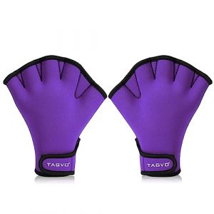 TAGVO Gants de Natation Gants Aquatiques Résistant à l'eau Gants Néoprène Palmés Gants d'entraînement pour Homme Femme Adulte Fitness Nage Surf Bain Gants Piscine Aqua Gants (lipsd eu, neuf)