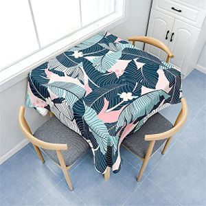 Morbuy Nappe de Table Carrée, Motif Feuilles de Plantes Nappes Imperméables Anti Tache Infroissable Nappe pour Salle à Manger Cuisine Jardin Picnic Exterieur (200x200cm,Feuille de Banane) (Morbuy, neuf)