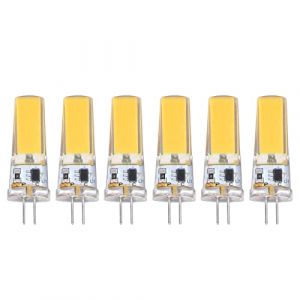 Locadence 6Pcs Ampoules LED G4, Lampe COB &agrave; Intensit&eacute; Variable 9W, Ampoules LED G4 de Luminosit&eacute; 220V 500LM pour Lustres, Plafonniers, Lampes de Ventilateur de Plafond (Lumi&egrave;re chaude) (Jiahengmaoyi, neuf)