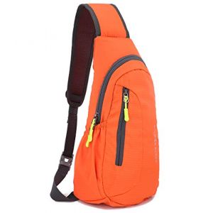 Gisdanchz Sac Bandouliere Hommes, Sling Bag Rucksack Cross Body Bag Sac De Poitrine Bandouliere Homme Petite Sacoche A Dos Bandouli&egrave;re Saccoche Homme Holster Femme, Orange (GroupFive, neuf)