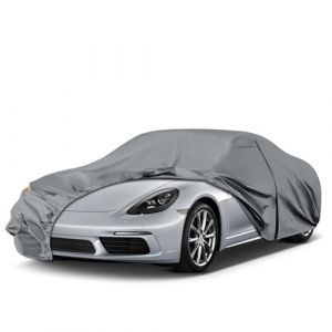 Housse de protection imperm&eacute;able pour voiture Porsche 718 Boxster/Cayman, housse de protection avec fermeture &eacute;clair pour porte, pare-brise, gris (Amomusm, neuf)