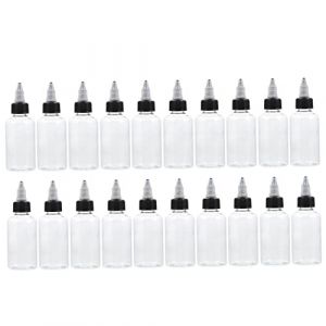 CALLARON 20pièces Flacon Distributeur De Liquide à Tête Bombée Bouteille Huile à Presser Flacon Extrudé Transparent Vide (Raindrops On Roof, neuf)